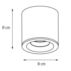 MAXLIGHT C0217 LAMPA SUFITOWA FORM ZŁOTA GU10 IP65