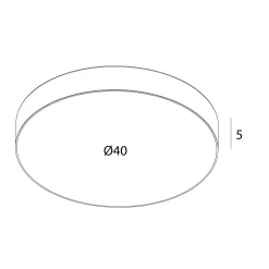 MAXLIGHT C0270 PLAFON LUMOS 36W, CZARNY, IP44