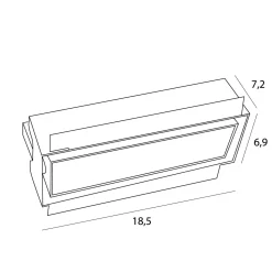 MAXLIGHT H180.08 RAMKA WPUSTOWA MODULAR , DO SKOMPLETOWANIA Z MODUŁEM HM180 I TRAFO HT180