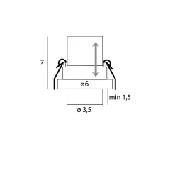 MAXLIGHT H0129 LAMPA SUFITOWA HALO E BLACK PODTYNKOWA
