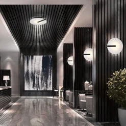 Mały plafon / kinkiet Nuvola - Matowa czerń (QN-NUVOLA-F-S-BK) - Quintiesse