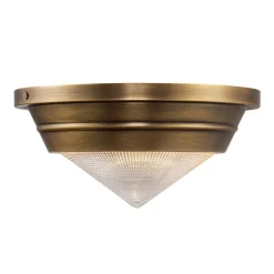 Mały plafon Willard - 1 źródło światła - Vintage mosiądz (QN-WILLARD-F-S-VBS-PG) - Quintiesse