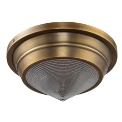 Mały plafon Willard - 1 źródło światła - Vintage mosiądz (QN-WILLARD-F-S-VBS-PG) - Quintiesse