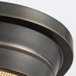 Mały plafon Willard - 1 źródło światła - Miejski brąz (QN-WILLARD-F-S-UBZ-PG) - Quintiesse