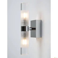 MIBO WALL UP-DOWN, lampa ścienna, QT14, IP21, up/down, chrom, maks. 50 W (151282) - SLV