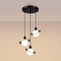 Młodzieżowa lampa wisząca HYPERION 3P czarny (SL.1359) - Sollux Lighting