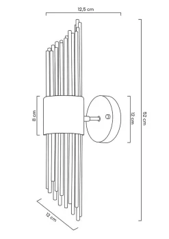 MOOSEE lampa ścienna AMADEO złota (MSE010400196) - Moosee