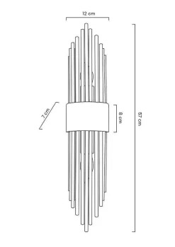 MOOSEE lampa ścienna AMANDA złota (MSE010100263) - Moosee