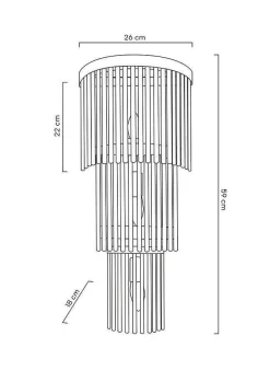 MOOSEE lampa ścienna ESTRO złota (MSE010100266) - Moosee