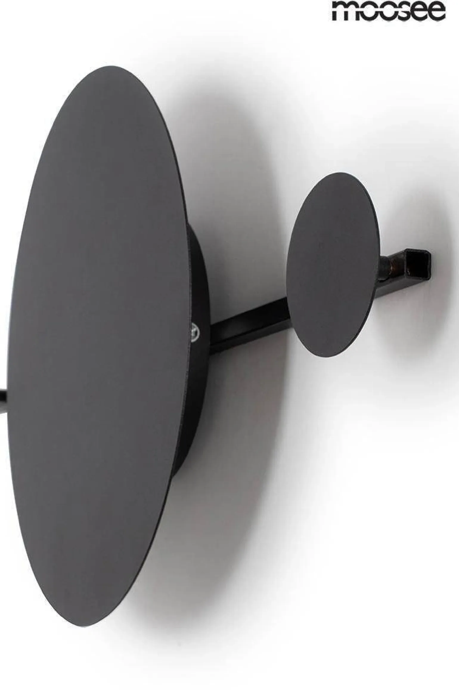 MOOSEE lampa ścienna SHADOW HANG z wieszakiem czarna (MSE010400210) - Moosee