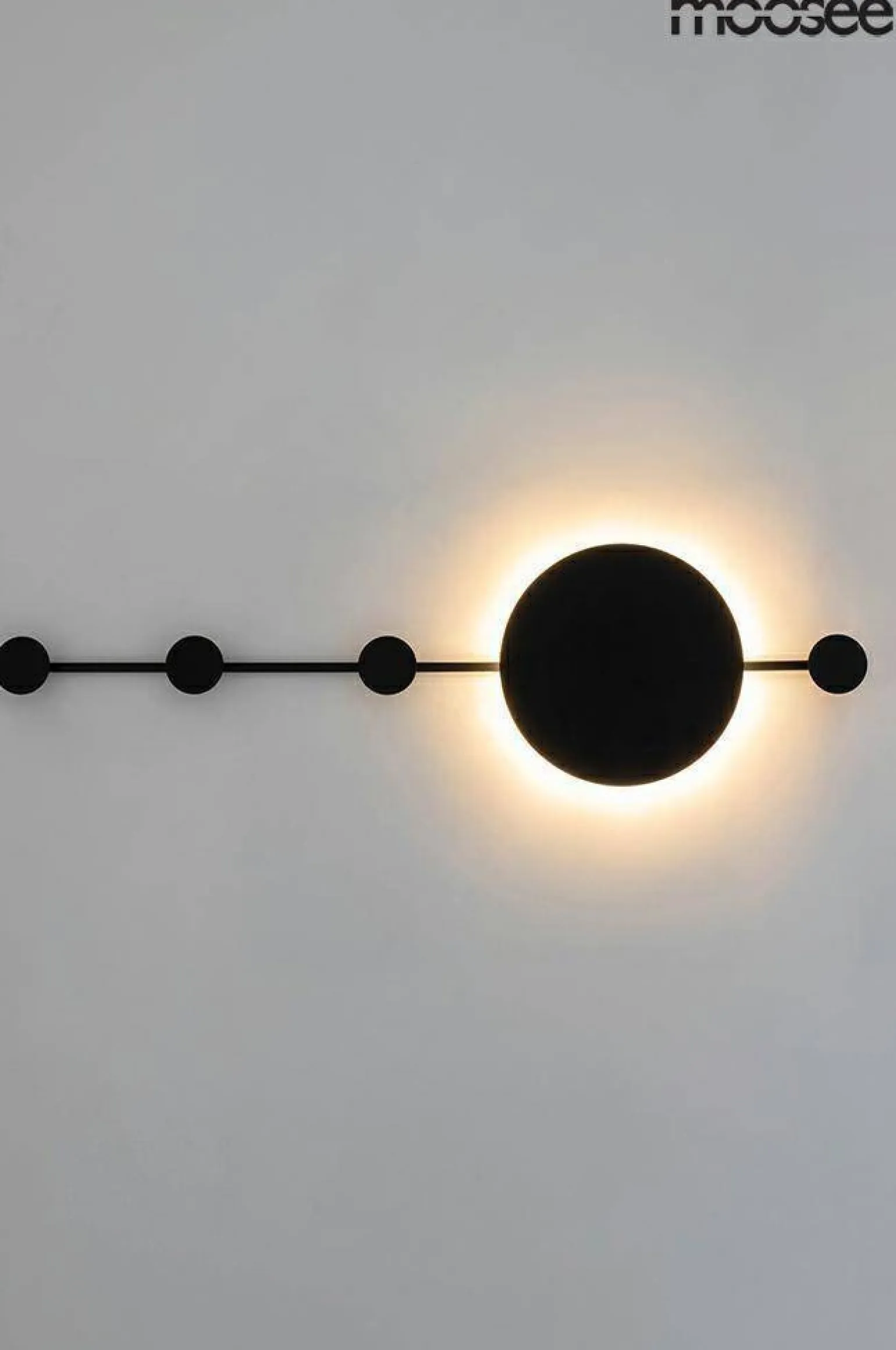 MOOSEE lampa ścienna SHADOW HANG z wieszakiem czarna (MSE010400210) - Moosee