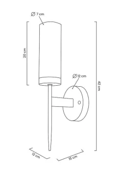 MOOSEE lampa ścienna TORCH złota (MSE010400197) - Moosee