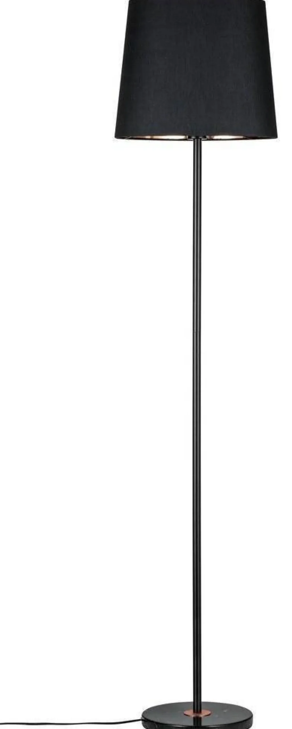 Neordic Enja Lampa podłogowa max. 1x20W E27 230V Czarny/Miedziany Tkanina/Marmur/met (PL79612) - PAULMANN