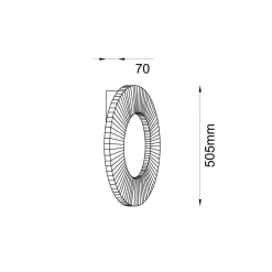 NEXO K - kinkiet - czerwona terakota - 4000K (4052) - ANTIGO