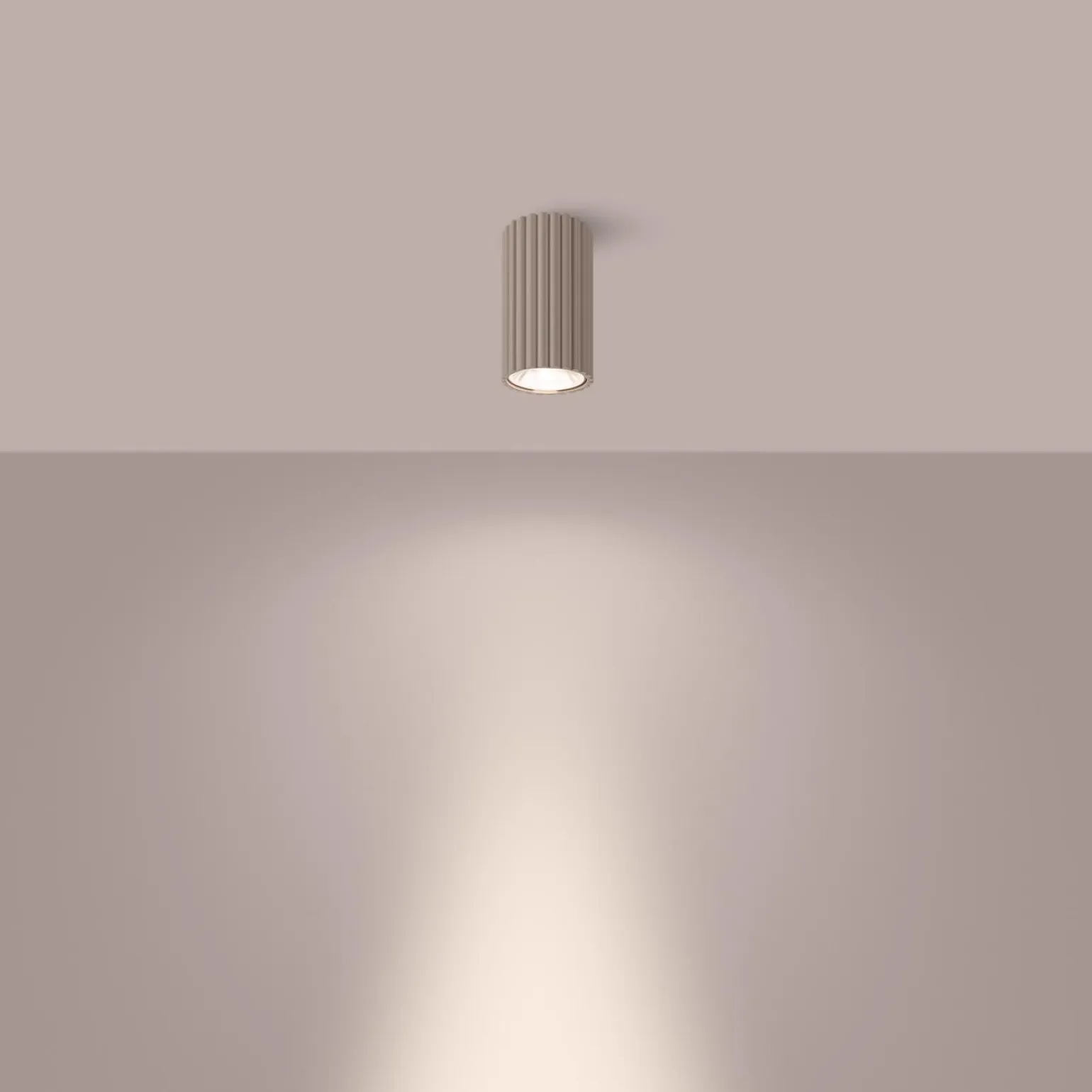 Nowoczesna lampa na sufit IVAR taupe LED 4000K (TH.643) - Thoro Lighting