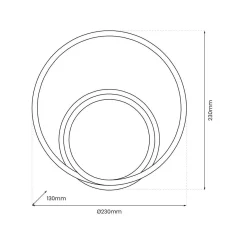 Nowoczesny czarny kinkiet LUCERO 13W LED (ML1049) - Milagro