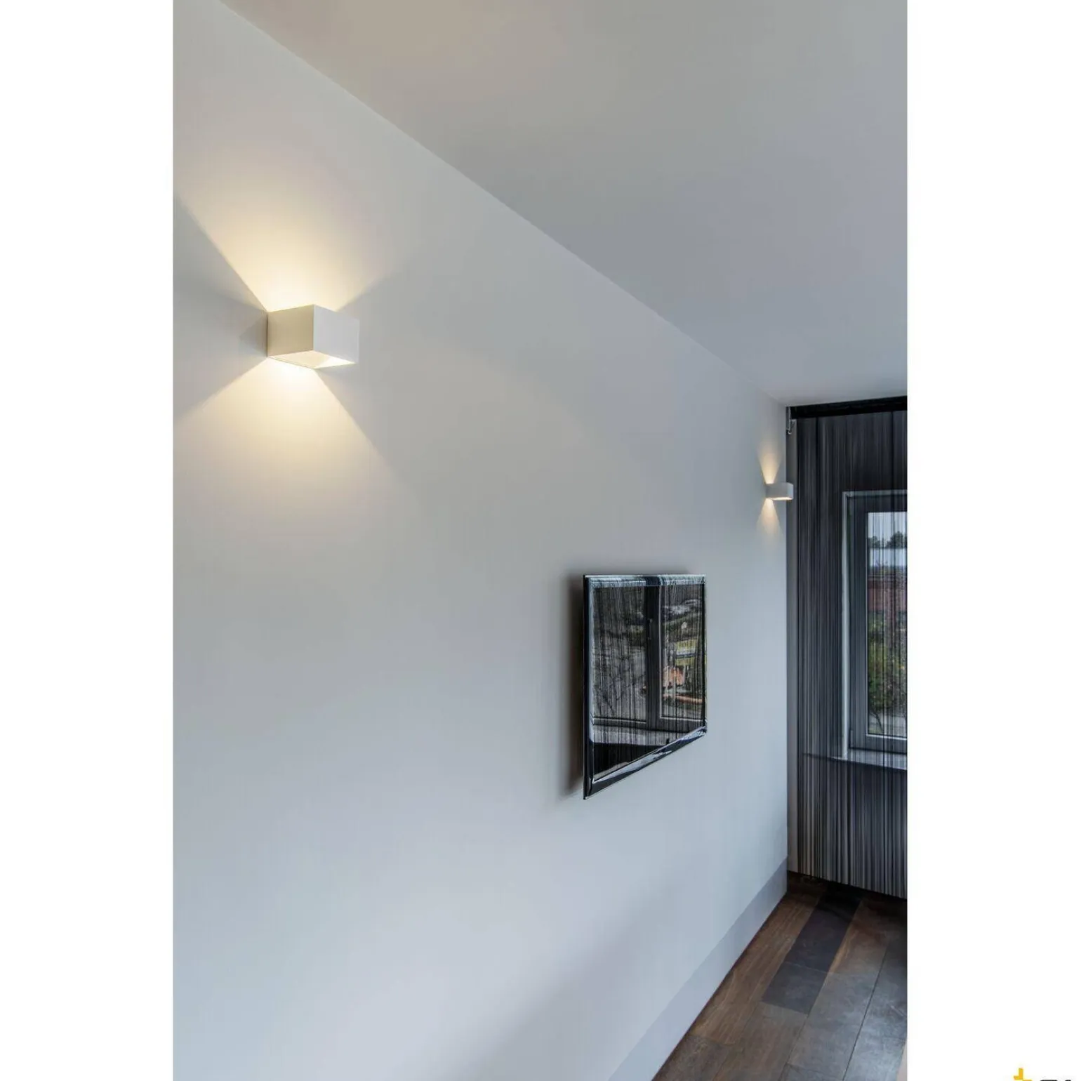 Nowoczesny kinkiet LOGS IN, lampa ścienna, LED, 3000K, kwadratowa, kolor biały, z zasilaczem LED (151321) - SLV