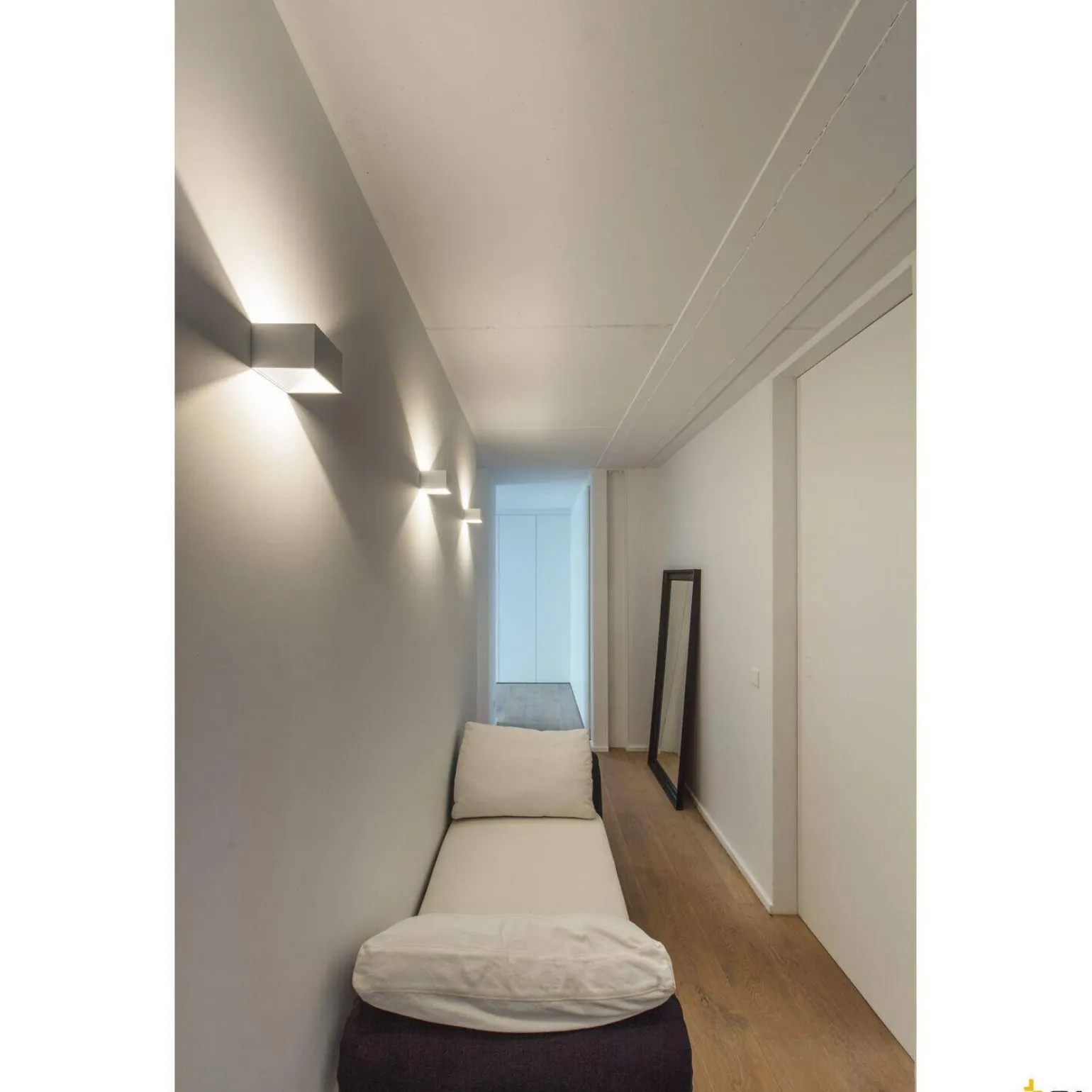 Nowoczesny kinkiet LOGS IN, lampa ścienna, LED, 3000K, kwadratowa, kolor biały, z zasilaczem LED (151321) - SLV