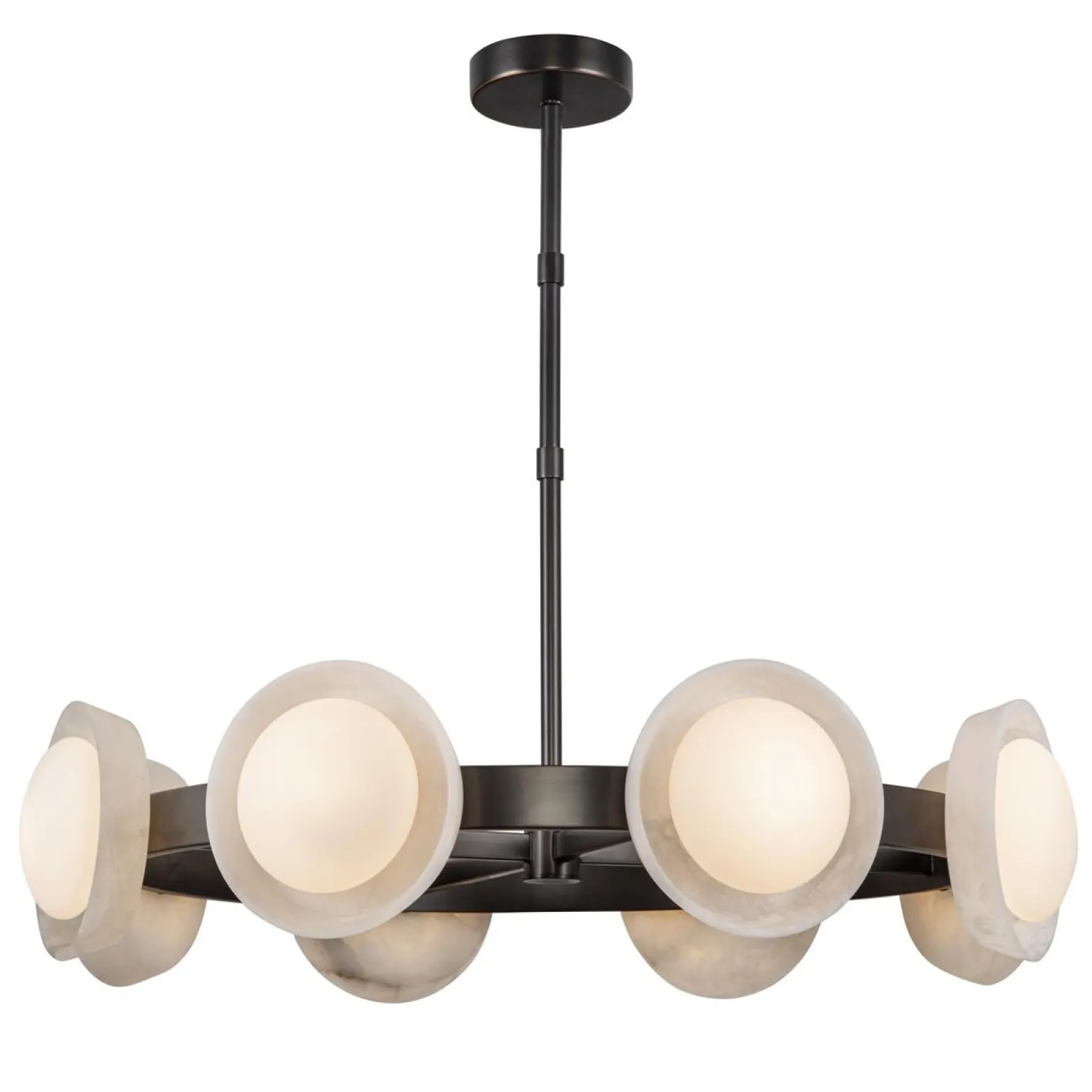 Nowoczesny Żyrandol LED Alonso - Miejski brąz (QN-ALONSO8-UBZ-AR) - Quintiesse