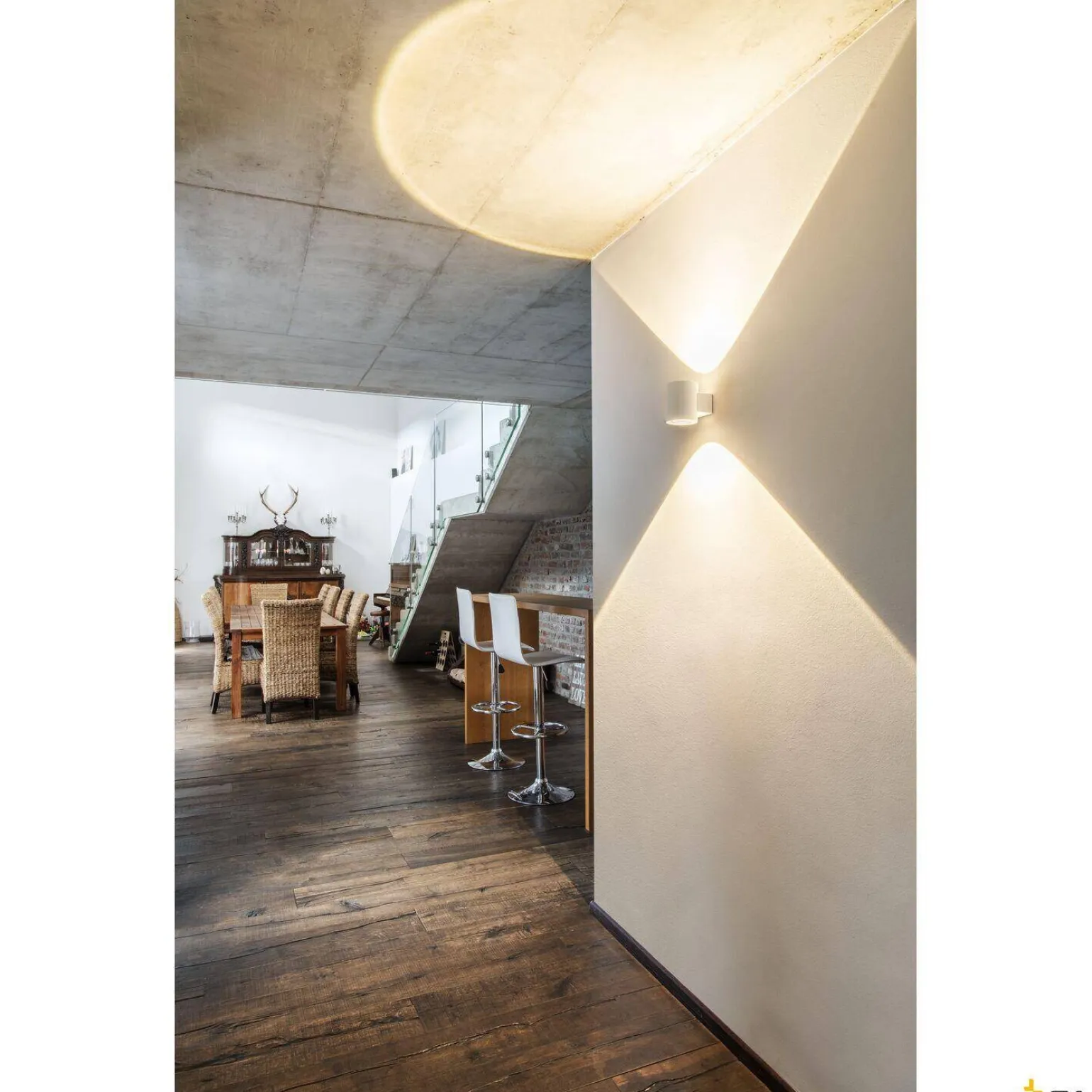 OCULUS UP/DOWN WL, wewnętrzna oprawa ścienna LED, biała, 2000-3000 K (1004671) - SLV