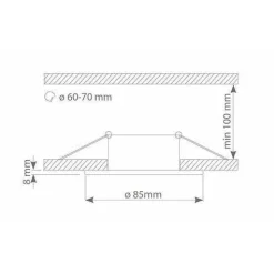 Oczko sufitowe okrągłe IP44 Black (EKZ299) - Eko-Light