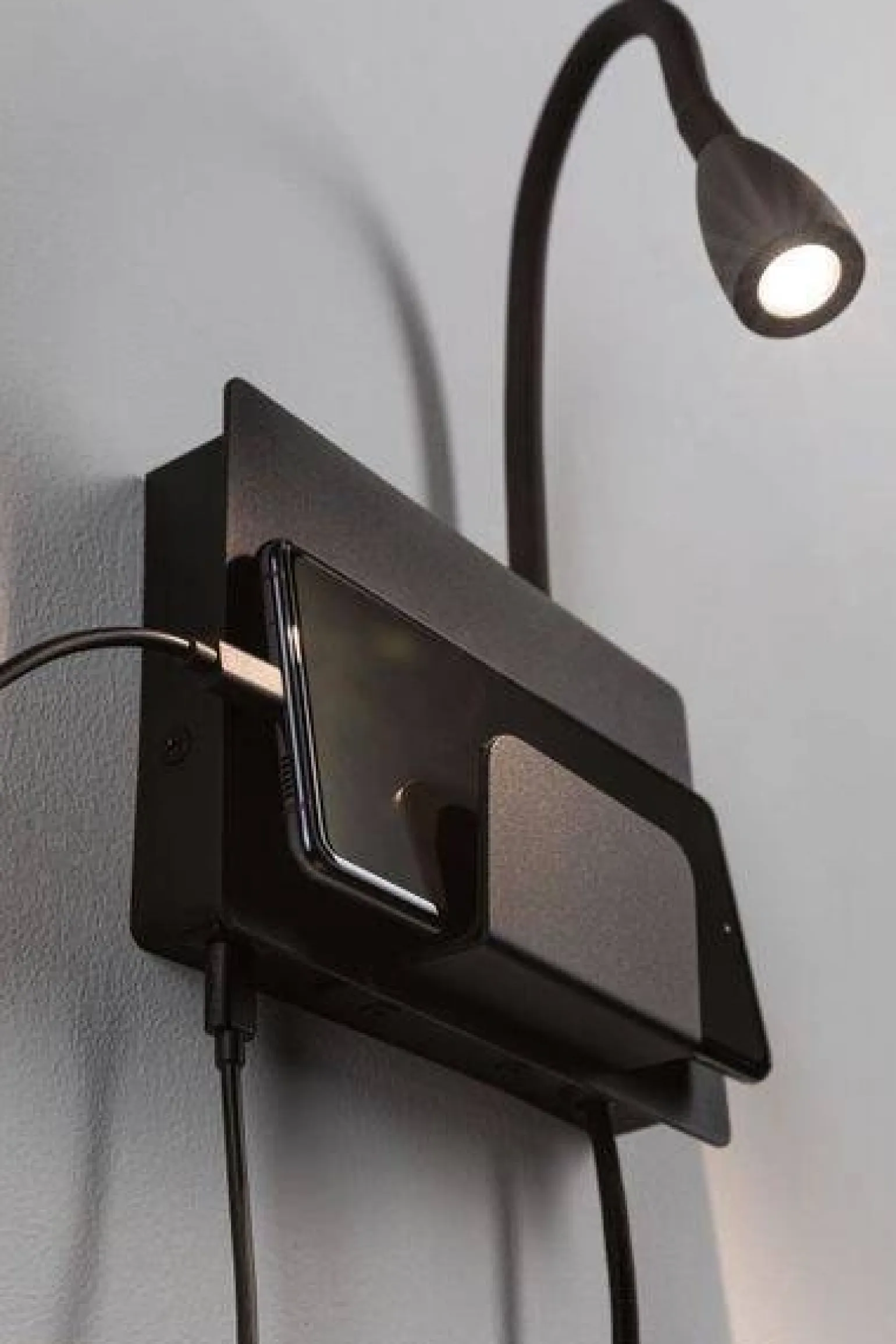 Oprawa ścienna HALINA LED USB-C czarny mat (PL71101) - PAULMANN