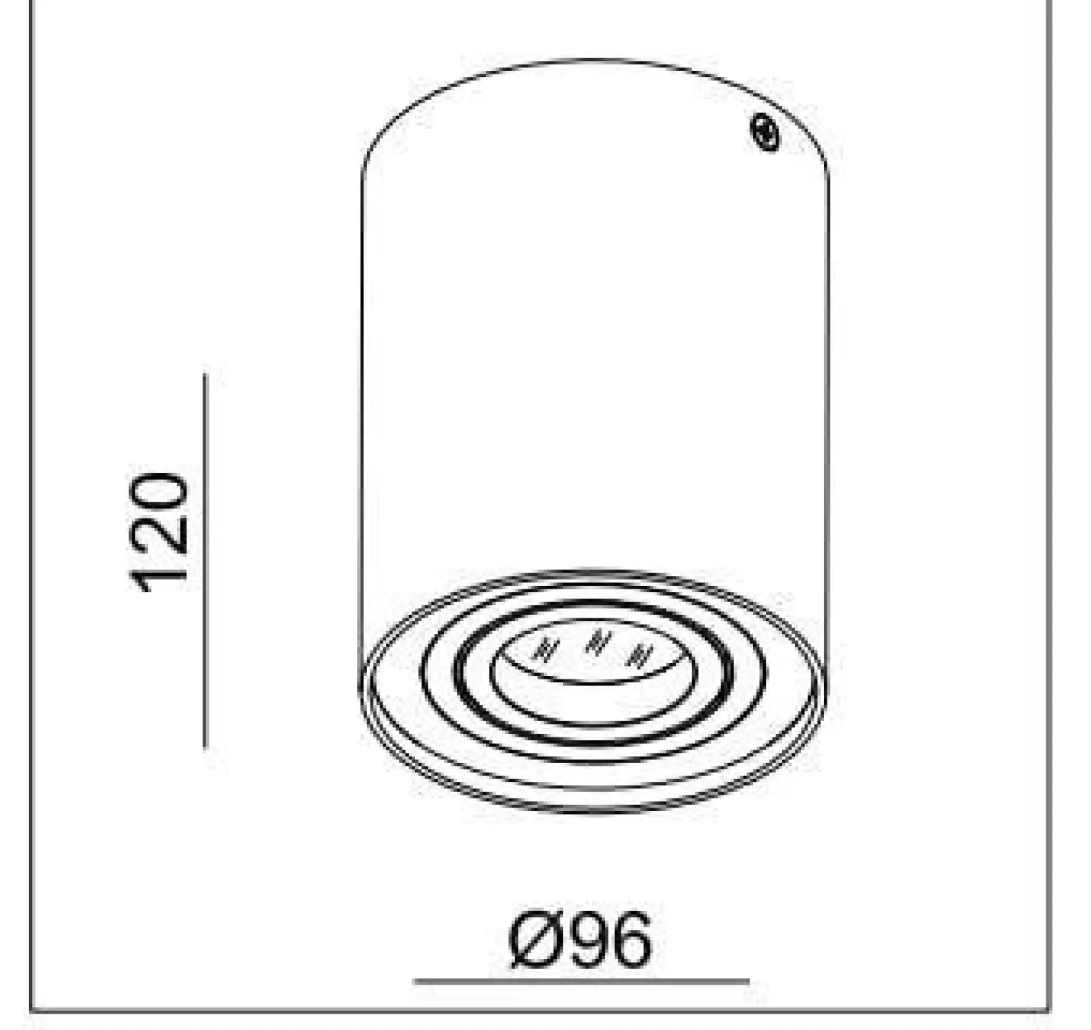 Oprawa LED HDL-5600-GU10 Aluminium IP20 (03337A) - ZARlight