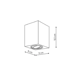 Oprawa Lyon 1 natynkowa biala (LP-5881/1SM WH) - Light Prestige