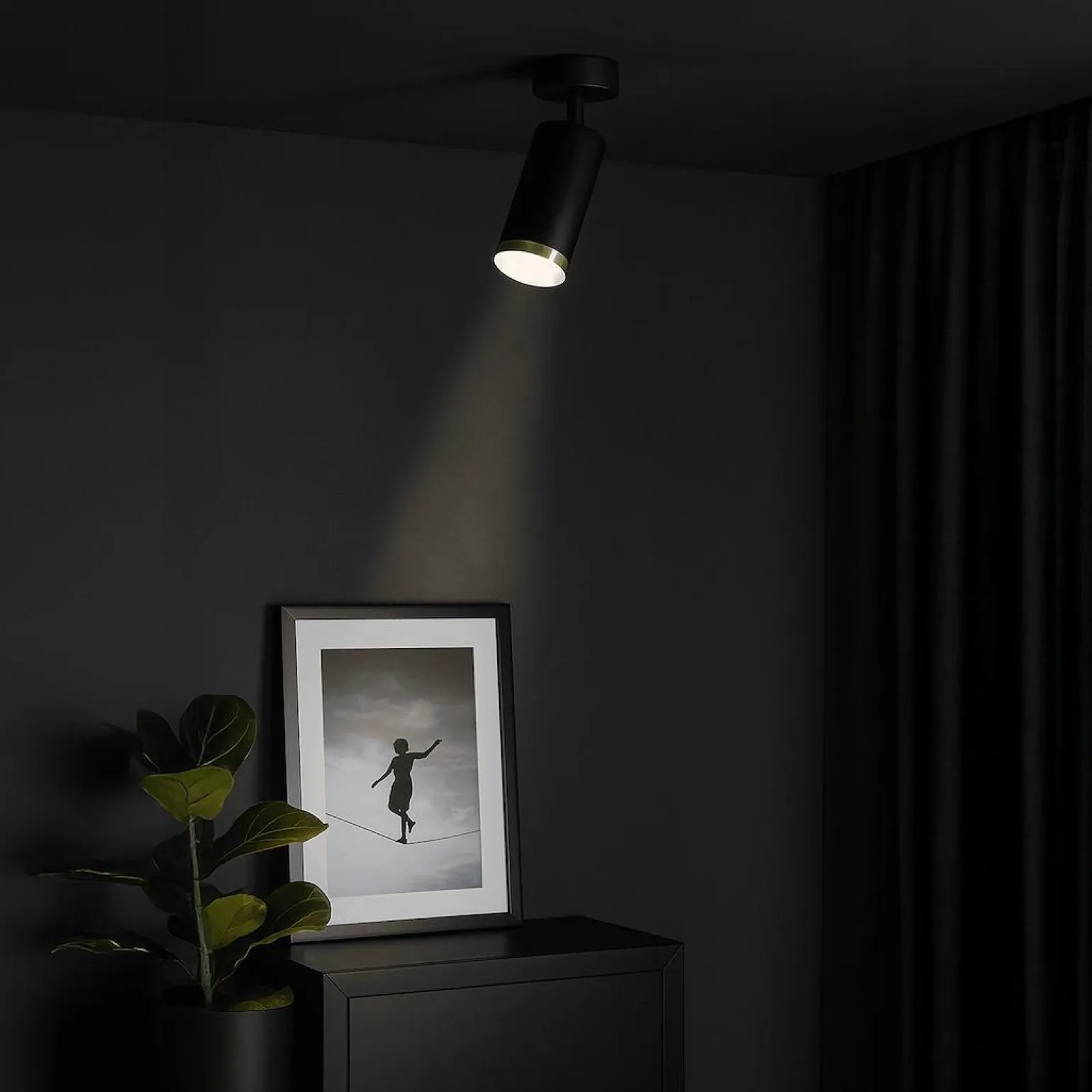 Oprawa Mica Spot Czarny + Złoty 1xGU10 (ML2094) - Milagro