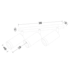 Oprawa Mica Spot Złoty 3xGU10 (ML1149) - Milagro