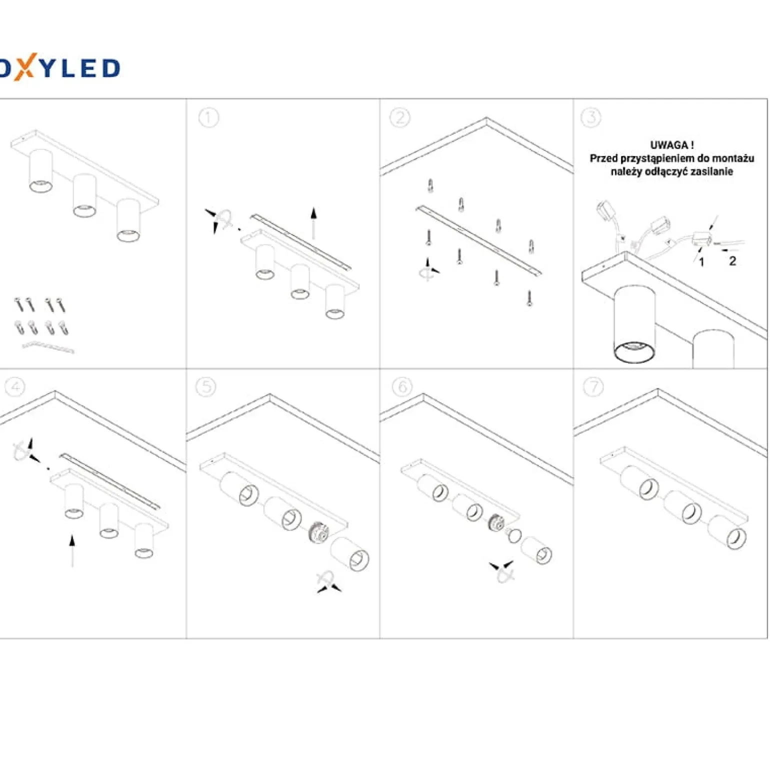 Oprawa natynkowa CROSTI LACCE TRE (455392) - Loonari