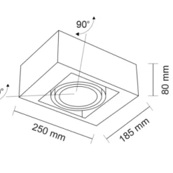 Oprawa natynkowa KOGA (biały) (7115) - Shilo