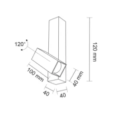 Oprawa natynkowa, reflektor MITSUMA (czarny) (8000) - Shilo