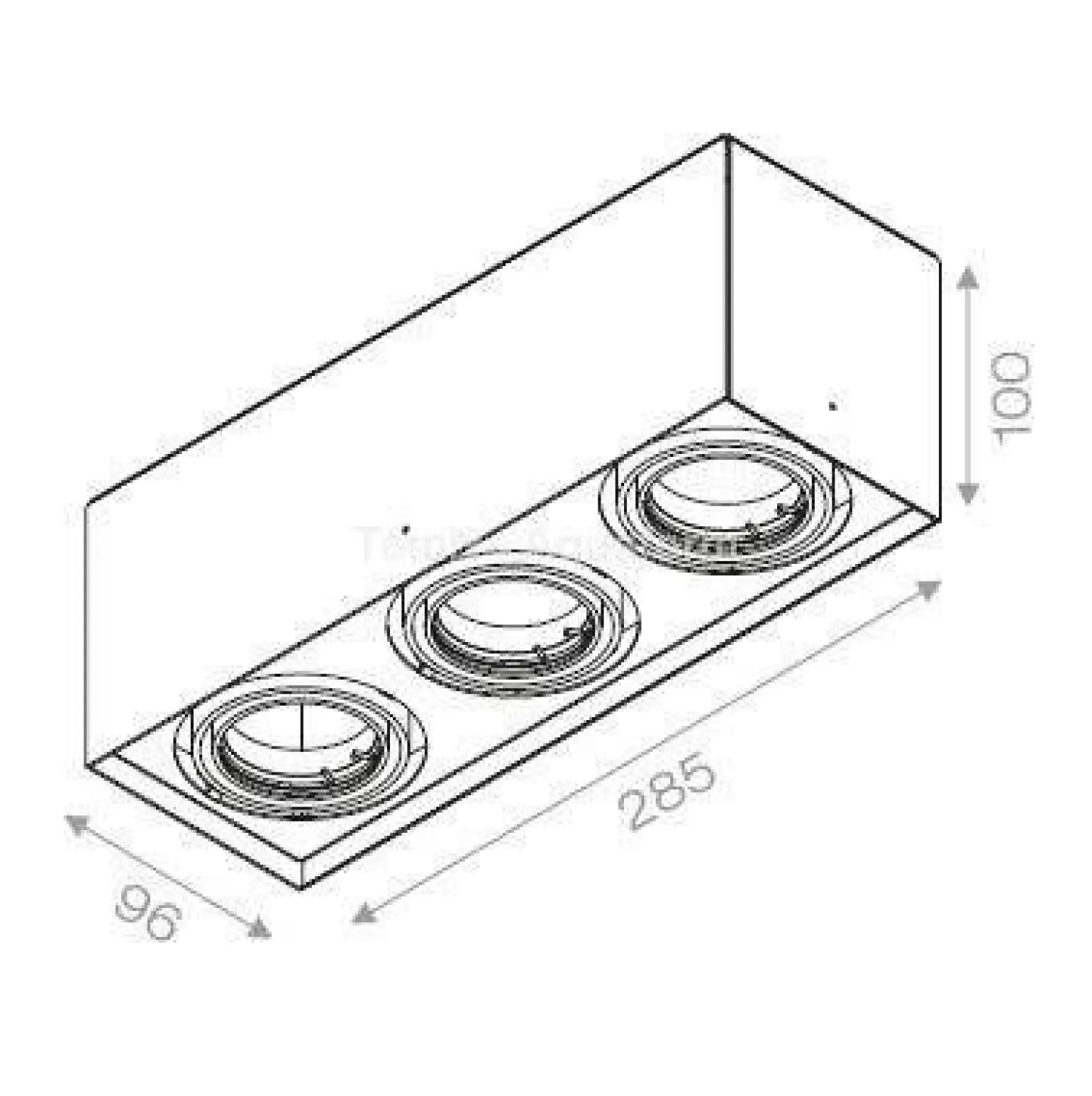 Oprawa natynkowa SQUARES 50x3 ON 230V kol. ZŁOTY (46011-0000-U8-PH-19) - Aqform