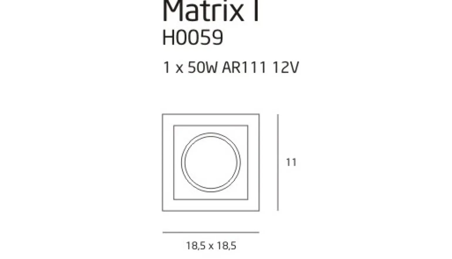 Oprawa podtynkowa Matrix I (H0059) Maxlight