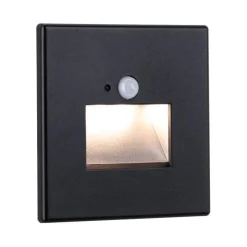 Oprawa przyschodowa EDGE LED czujnik ruchu i zmierzchu kwadrat 1x1,2W 120lm 2700K 230V czarny matowy / tworzywo sztuczne (PL93135) - PAULMANN