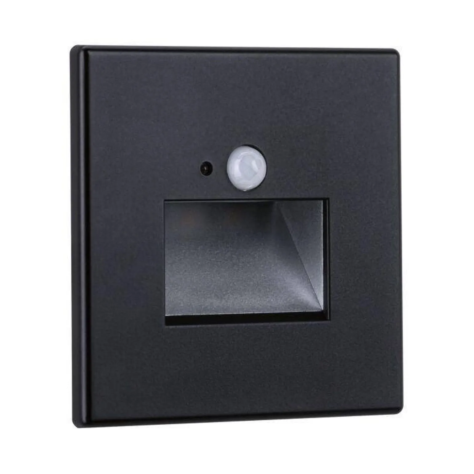 Oprawa przyschodowa EDGE LED czujnik ruchu i zmierzchu kwadrat 1x1,2W 120lm 2700K 230V czarny matowy / tworzywo sztuczne (PL93135) - PAULMANN