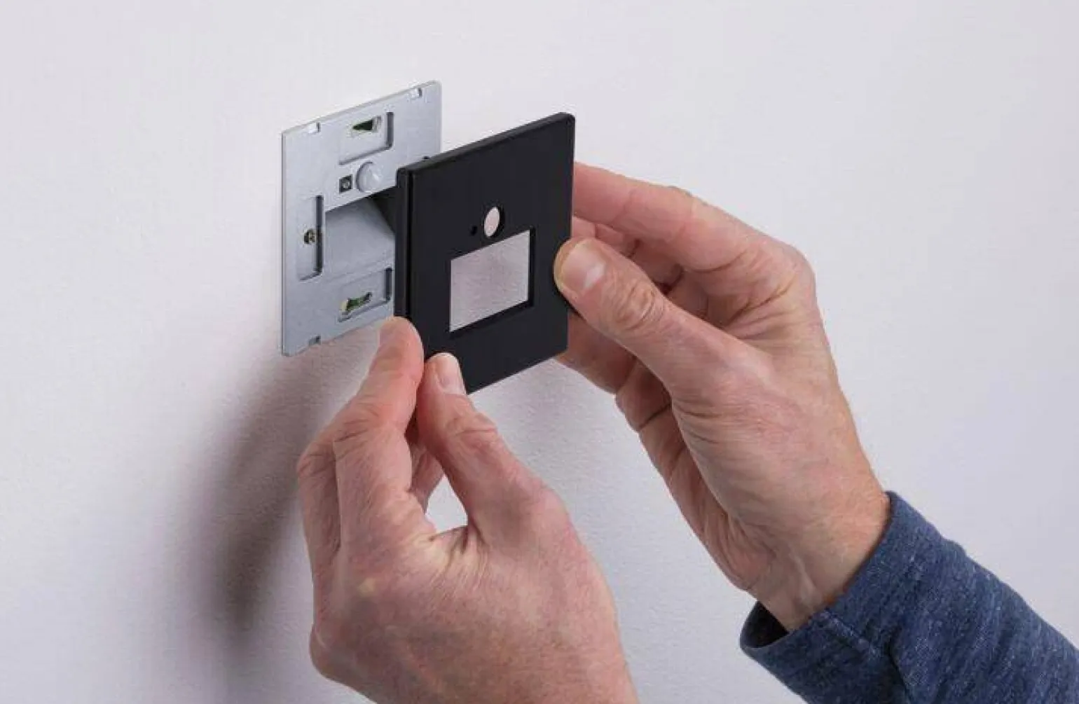 Oprawa przyschodowa EDGE LED czujnik ruchu i zmierzchu kwadrat 1x1,2W 120lm 2700K 230V czarny matowy / tworzywo sztuczne (PL93135) - PAULMANN