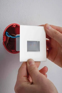 Oprawa przyschodowa EDGE LED kwadrat 1x1,2W 50lm 2700K 230V biały matowy / tworzywo sztuczne (PL93093) - PAULMANN