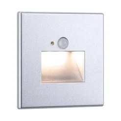Oprawa przyschodowa EDGE LED czujnik ruchu i zmierzchu kwadrat 1x1,2W 120lm 2700K 230V chrom matowy / tworzywo sztuczne (PL93134) - PAULMANN