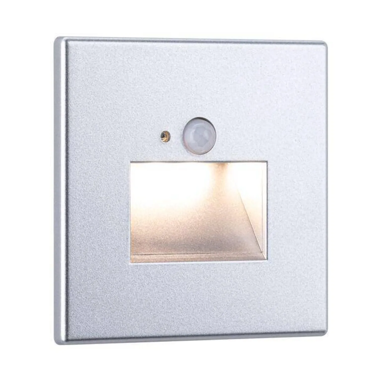 Oprawa przyschodowa EDGE LED czujnik ruchu i zmierzchu kwadrat 1x1,2W 120lm 2700K 230V chrom matowy / tworzywo sztuczne (PL93134) - PAULMANN