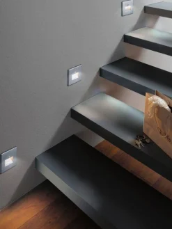 Oprawa przyschodowa EDGE LED czujnik ruchu i zmierzchu kwadrat 1x1,2W 120lm 2700K 230V chrom matowy / tworzywo sztuczne (PL93134) - PAULMANN