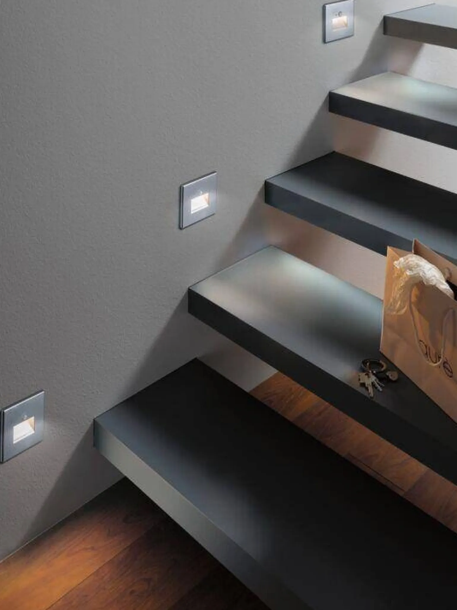 Oprawa przyschodowa EDGE LED czujnik ruchu i zmierzchu kwadrat 1x1,2W 120lm 2700K 230V chrom matowy / tworzywo sztuczne (PL93134) - PAULMANN