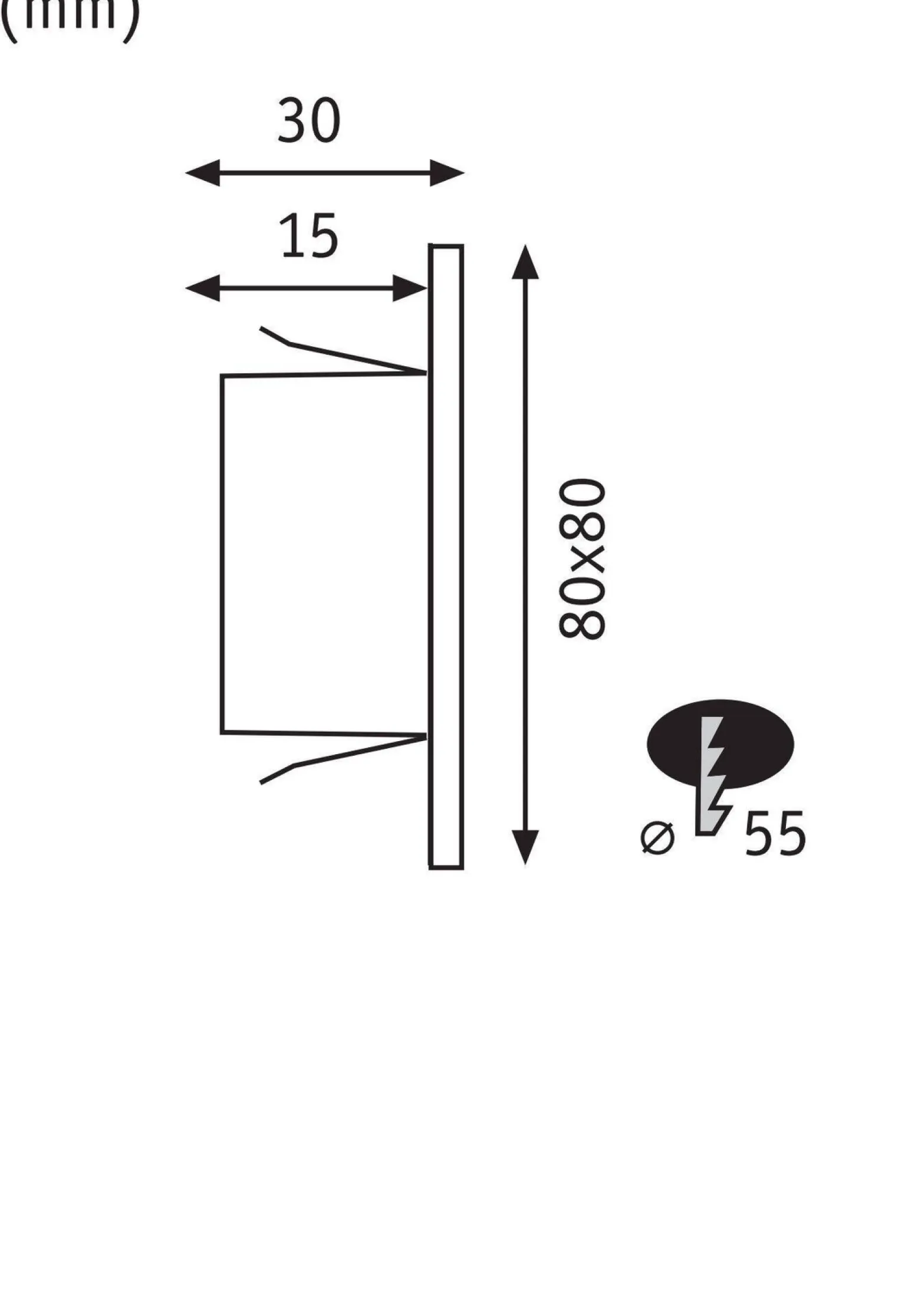 Oprawa przyschodowa EDGE LED kwadrat 1x1,2W 50lm 2700K 230V chrom matowy / tworzywo sztuczne (PL99495) - PAULMANN