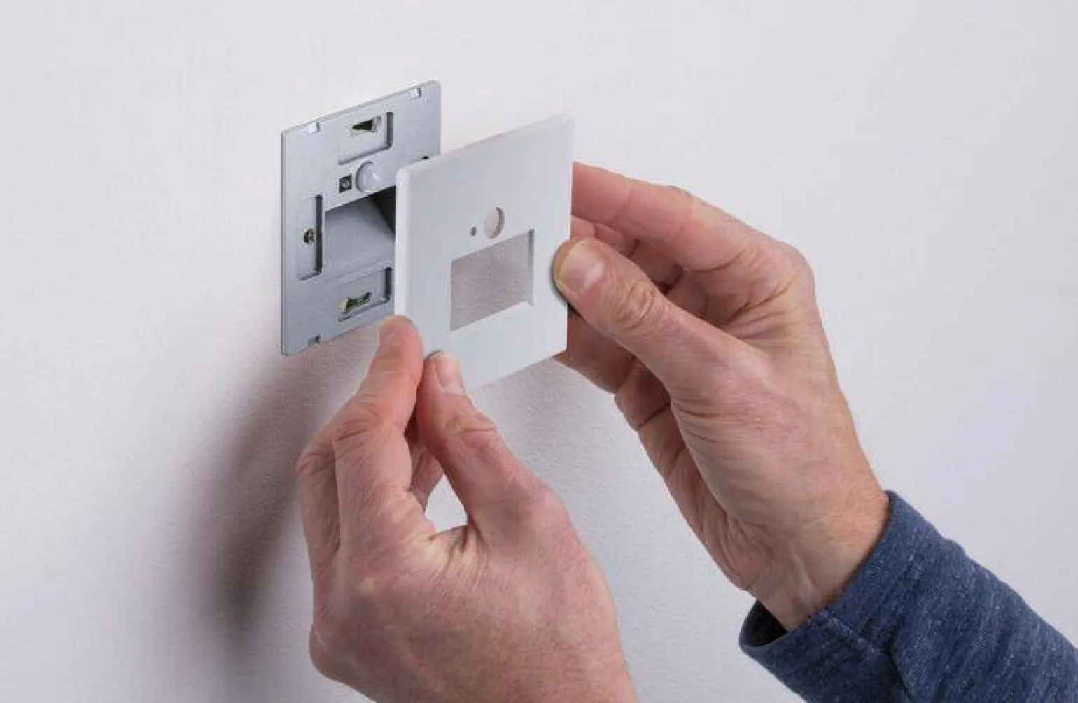 Oprawa przyschodowa EDGE LED czujnik ruchu i zmierzchu kwadrat 1x1,2W 120lm 2700K 230V biały / tworzywo sztuczne (PL93133) - PAULMANN