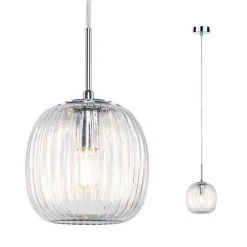 Oprawa wisząca łazienkowa RUYA E14 max.20W IP44 230V chrom / szkło (PL71143) - PAULMANN