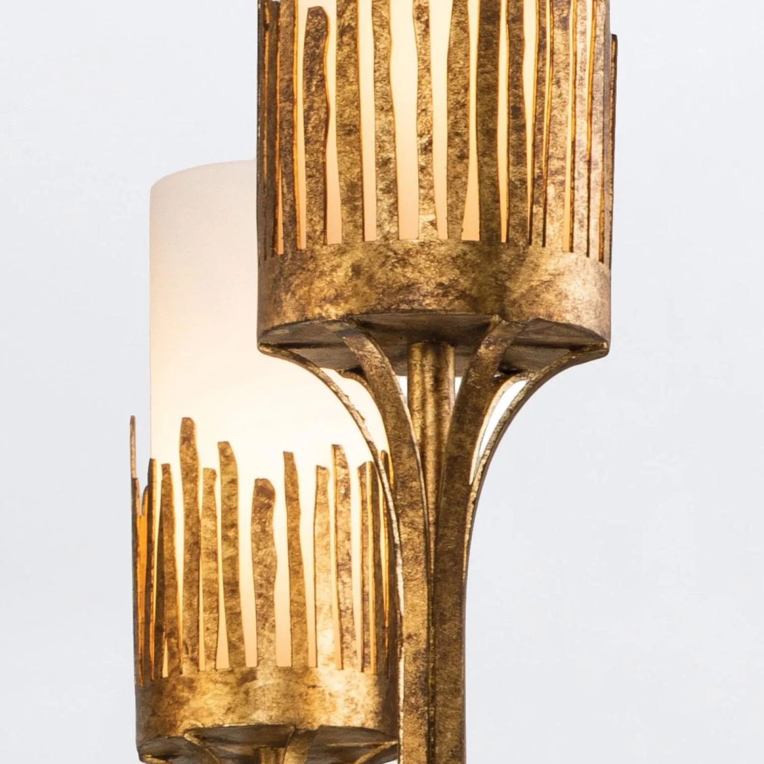 Ozdobny żyrandol Sawgrass - 6 źródeł światła - Płatkowe złoto (QN-SAWGRASS-6-DG-O) - Quintiesse