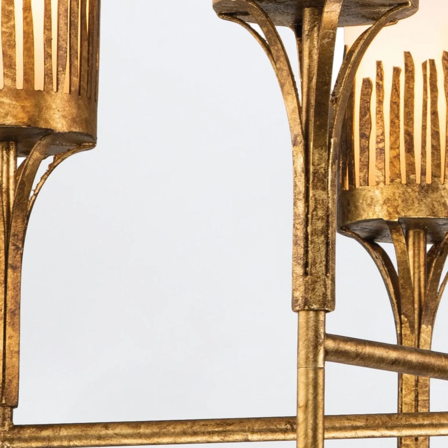 Ozdobny żyrandol Sawgrass - 6 źródeł światła - Płatkowe złoto (QN-SAWGRASS-6-DG-O) - Quintiesse