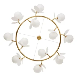 Ozdobny żyrandol CHIC złoto biały 105 cm (ST-DL-2969) - Step into Design