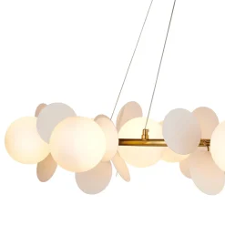 Ozdobny żyrandol CHIC złoto biały 105 cm (ST-DL-2969) - Step into Design